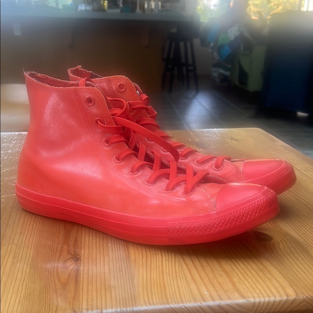 Converse High-Top Sneakers in Vibrant Red
